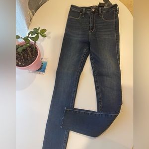 Abercrombie and Fitch high waisted blue skinny jeggings